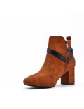 Ankle boot in faux suede