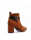 Ankle boot in faux suede