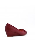 Wedge shoe faux leather for women