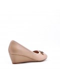 Wedge shoe faux leather for women