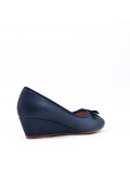 Wedge shoe faux leather for women