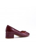 Wedge shoe faux leather for women