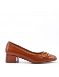 Wedge shoe faux leather for women