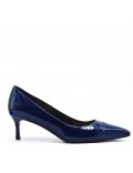 Women's faux leather heeled pumps