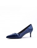 Women's faux leather heeled pumps