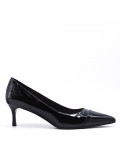 Women's faux leather heeled pumps