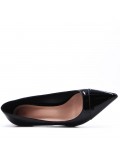 Women's faux leather heeled pumps