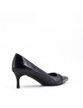 Women's faux leather heeled pumps