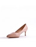 Women's faux leather heeled pumps