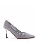 High-heeled pumps in a material mix for women