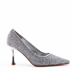 High-heeled pumps in a material mix for women