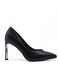 Women's faux leather heeled pumps