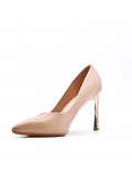 Women's faux leather heeled pumps