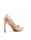 Women's faux leather heeled pumps