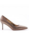 Women's faux leather heeled pumps