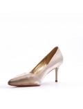 Women's faux leather heeled pumps