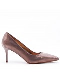 Women's faux leather heeled pumps