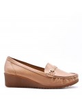 Wedge shoe faux leather for women