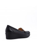 Wedge shoe faux leather for women