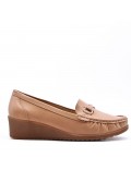 Wedge shoe faux leather for women