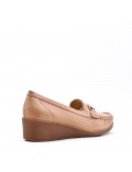 Wedge shoe faux leather for women