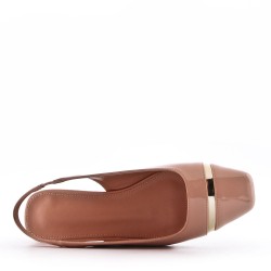 Comfort ballerina in faux leather