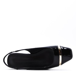 Ballerine confort en simili cuir