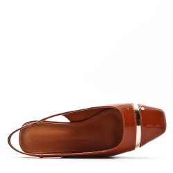 Ballerine confort en simili cuir