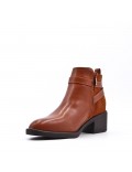 Faux leather ankle boot