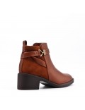 Faux leather ankle boot