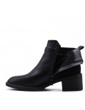 Faux leather ankle boot