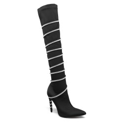 Botte en mix matières pour l'automne et l'hiver