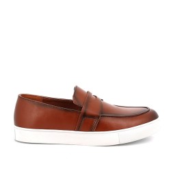 Faux leather derby for men