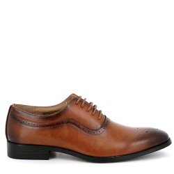 Faux leather derby for men