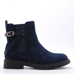 Ankle boot in faux suede