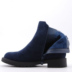 Ankle boot in faux suede