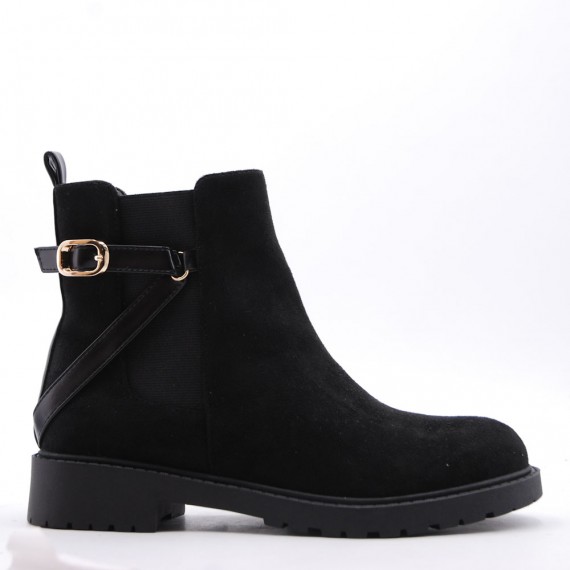 Ankle boot in faux suede