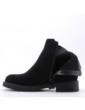 Ankle boot in faux suede