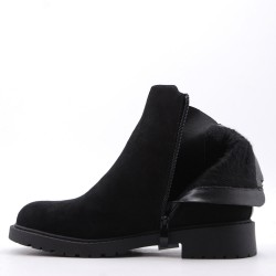 Ankle boot in faux suede