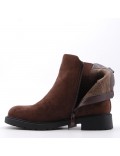 Ankle boot in faux suede