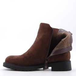 Ankle boot in faux suede