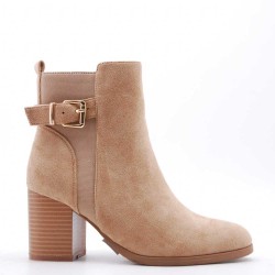 Ankle boot in faux suede