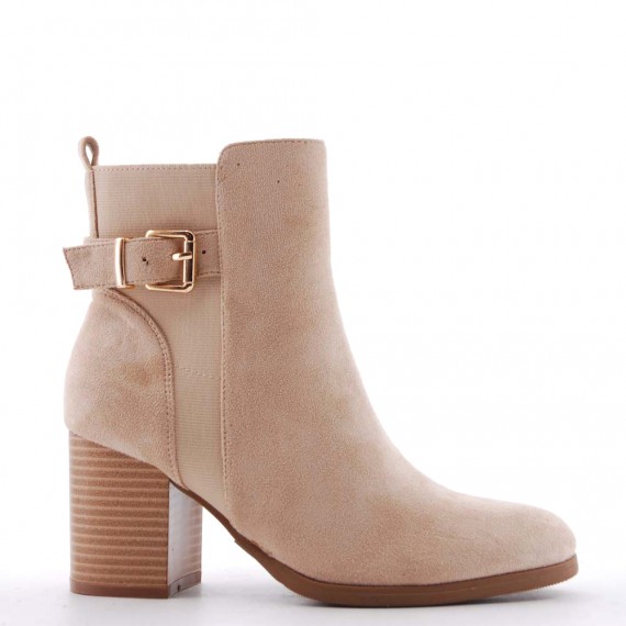 Ankle boot in faux suede