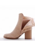 Ankle boot in faux suede