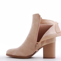 Ankle boot in faux suede