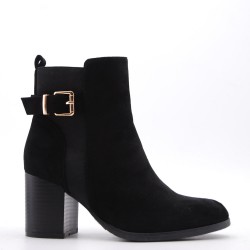 Ankle boot in faux suede