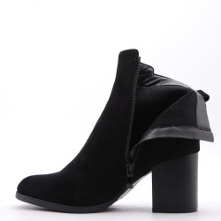 Ankle boot in faux suede