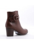 Faux leather ankle boot