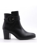 Faux leather ankle boot