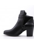 Faux leather ankle boot